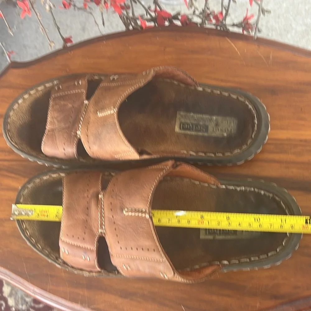 Josef Seibel Leather Slides Size 44